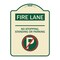 Signmission Fire Lane No Stopping Standing or Parking Heavy-Gauge Aluminum Sign, 24" x 18", TG-1824-24001 A-DES-TG-1824-24001 - alternate 1